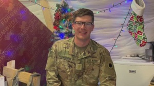 Soldiers shout out to family and friends for the holidays