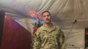 Soldiers shout out to family and friends for the holidays