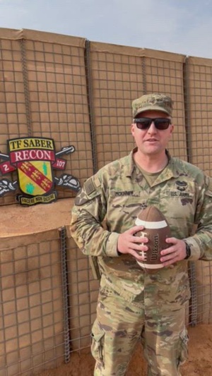 West Point Graduate and 37th Infantry Brigade Combat Team Buckeye shows support for Army v. Navy game