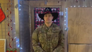Soldiers shout out to family and friends for the holidays