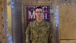 Soldiers shout out to family and friends for the holidays
