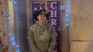 Soldiers shout out to family and friends for the holidays