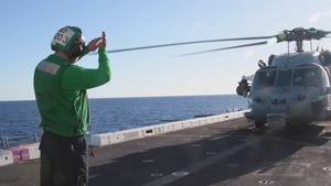 HSC 23 "Wildcards" fly MH-60S from USS Portland for NASA Artemis I Orion Spacecraft Recovery
