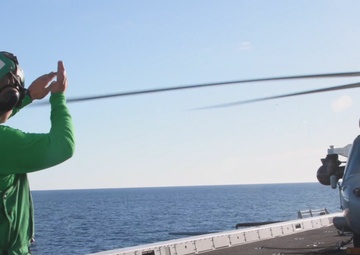 HSC 23 &quot;Wildcards&quot; fly MH-60S from USS Portland for NASA Artemis I Orion Spacecraft Recovery