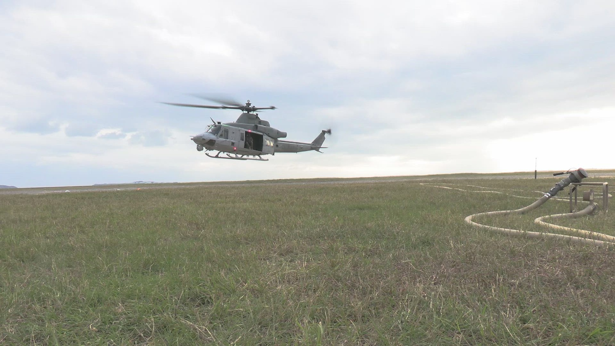 U.S. Marines with Marine Wing Support Squadron (MWSS) 172, Marine Light Attack Helicopter Squadron (HMLA) 267 and Sailors with Helicopter Maritime Strike Squadron (HSM) 51 conduct a forward arming and refueling point (FARP) during Stand-in Force Exercise at Kin Blue, Okinawa, Japan, Dec. 11, 2022. SiF-EX is a Division-level exercise involving all elements of the Marine Air-Ground Task Force focused on strengthening multi-domain awareness, maneuver, and fires across a distributed maritime environment. This exercise serves as a rehearsal for rapidly projecting combat power in defense of allies and partners in the region.