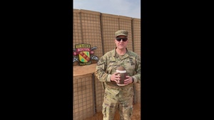 West Point Graduate and 37th Infantry Brigade Combat Team Buckeye shows support for Army v. Navy game