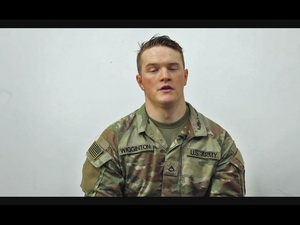 Pfc. Marcus Wiggington Holiday Shout-out