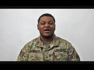 Sgt. Anthony Robinson Holiday Shout-out