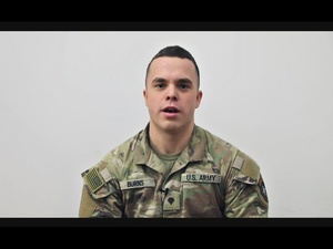 Spc. Andrew Burns Holiday Shout-out