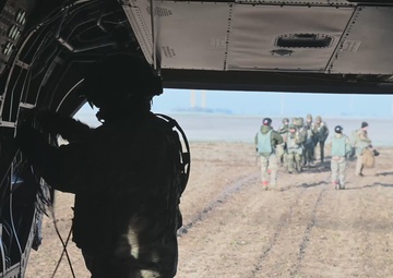 NATO Allies conduct static line jumps