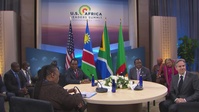 Secretary Blinken photo/video spray at the U.S. Africa Leaders Summit