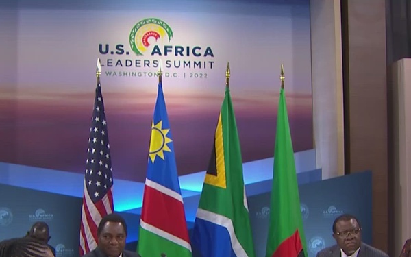 Secretary Blinken photo/video spray at the U.S. Africa Leaders Summit