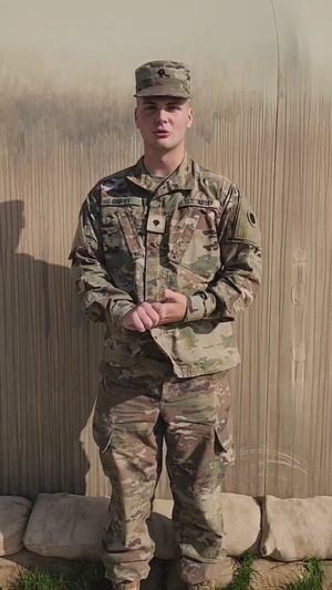 Soldiers shout out to family and friends for the holidays