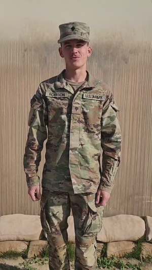 Soldiers shout out to family and friends for the holidays