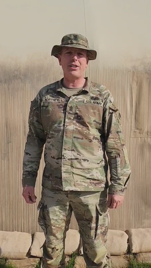 Soldiers shout out to family and friends for the holidays