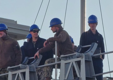 USS Mount Whitney Undocking