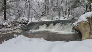 December 2022 Snow Scenes at Trout Falls at Fort McCoy's Pine View Recreation Area, Part I