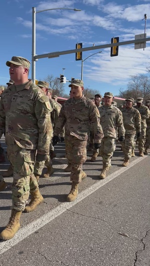 1ID Soldiers March in Veterans Day Parade