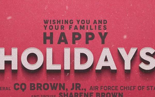 Air Force CSAF, CMSAF and Spouses 2022 Holiday Message