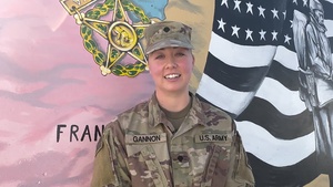 Spc. Mallory Gannon - Holiday Season Shout-out