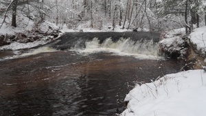 December 2022 Snow Scenes at Trout Falls at Fort McCoy's Pine View Recreation Area, Part III