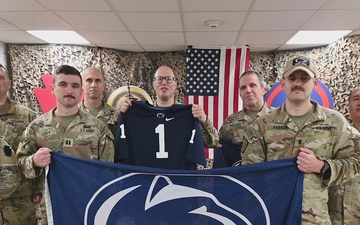 Pennsylvania National Guard Soldiers show support for Penn State