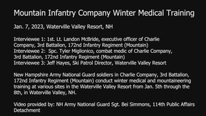 Mountain Infantry Company Winter Medical Training