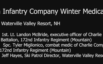 Mountain Infantry Company Winter Medical Training