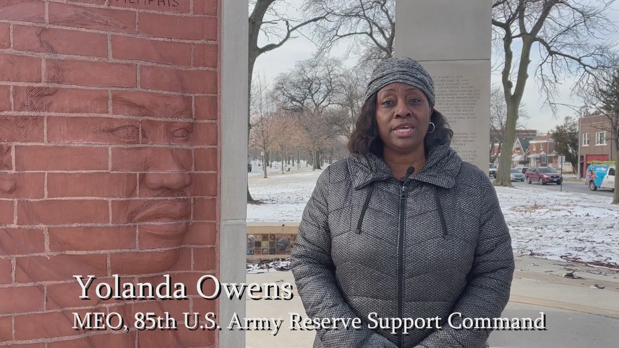 This year, Martin Luther King Jr. holiday observance falls on Monday, January 16, 2023. In this year's holiday observance video, Yolanda Owens, Military Equal Opportunity specialist for the 85th U.S. Army Reserve Support Command, discusses the Chicago Freedom Movement that Dr. King took part in that helped push the passage of the federal Fair Housing Act in 1968.
(U.S. Army Reserve video by Anthony L. Taylor)