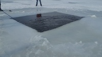 Fort McCoy DES Fire Department dive team holds ice rescue training at frozen lake at Fort McCoy, Part III