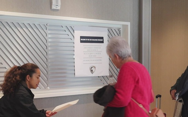 Educators check into Educators Workshop 2023