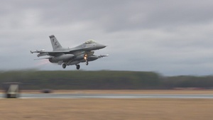 177th Fighter Wing  F-16C Taxi and Takeoff B-Roll Video