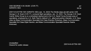 USS George H.W. Bush Flight Operations Timelapse