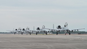 Maryland Air National Guard A-10C Thunderbolts arrive at Air Dominance Center for Sunshine Rescue