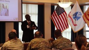 Speaker Marcus Gentry gives his presentation for Fort McCoy's 2023 Dr. Martin Luther King Jr. Day observance, Part IV