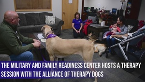 Therapy dogs helping out at Grand Forks AFB