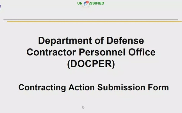 Contracting Action Submission Form