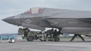 Marine Aircraft Group 12 F-35Bs Conduct EABO Operations in Okinawa (B-Roll)