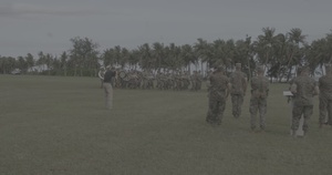 B-roll of Reactivation and Naming Ceremony rehearsal of Marine Corps Base Camp Blaz