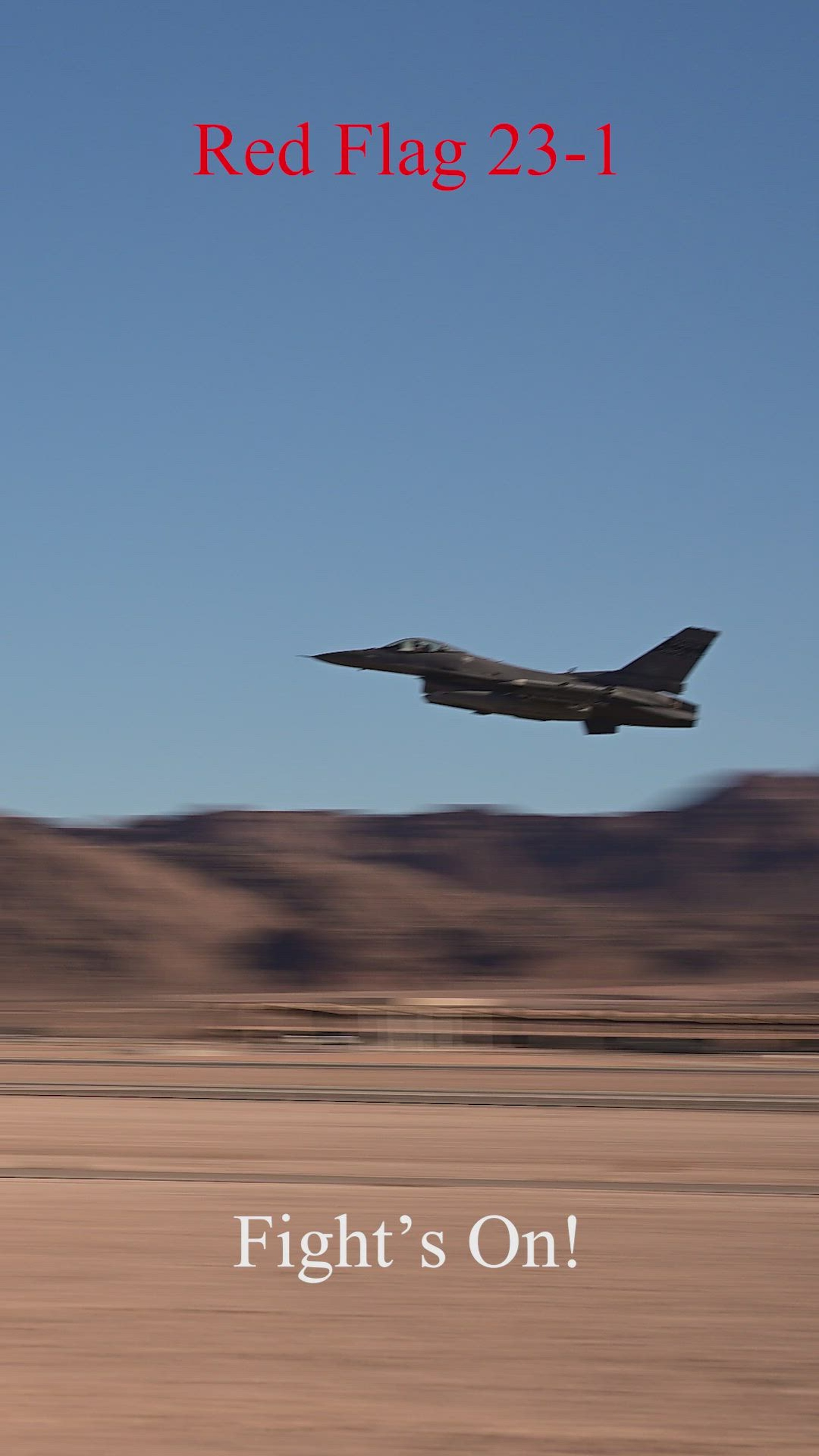 Maintenance crews prepare F-16 Fighting Falcons and F-22 Raptors for takeoff during Red Flag 23-1 at Nellis Air Force Base, Nevada, Jan. 31. (U.S. Air Force video by Airman 1st Class Jordan McCoy)