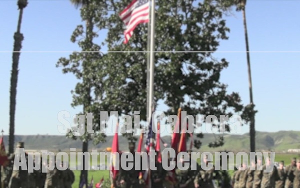 Sergeant Major Cabrera Appointment Ceremony
