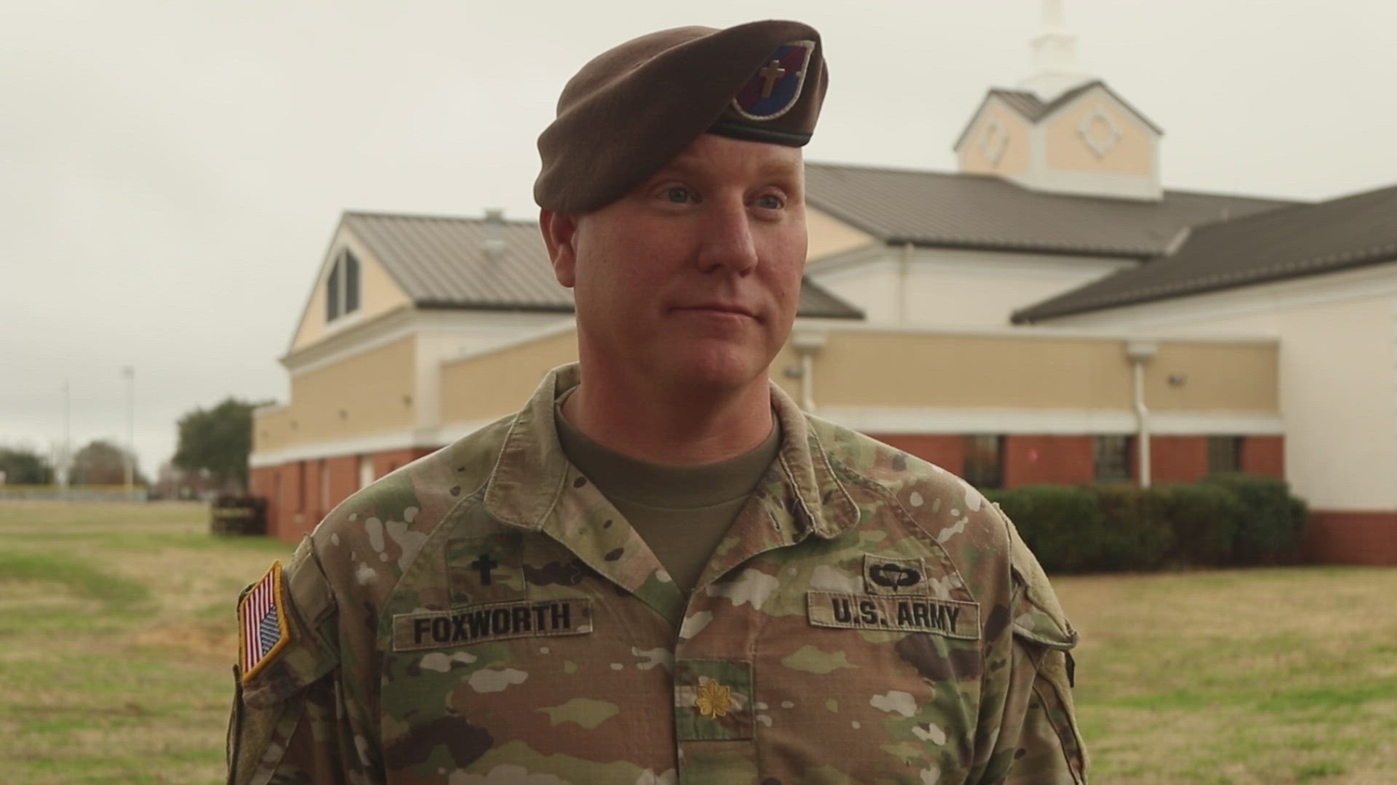 Chaplain (Maj.) Anthony Foxworth, Brigade Chaplain for 1st Security Force Assistance Brigade, discusses the importance of Four Chaplain&#39;s Day, Feb. 3, at Ft. Benning, Ga. U.S. Army video by Maj. Jason Elmore.