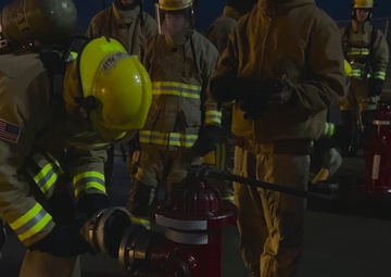 Local Reporter Embedded at DoD Fire Academy for Hose Pull and Hydrant Operations Training