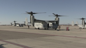 VMM-261 flies over the desert