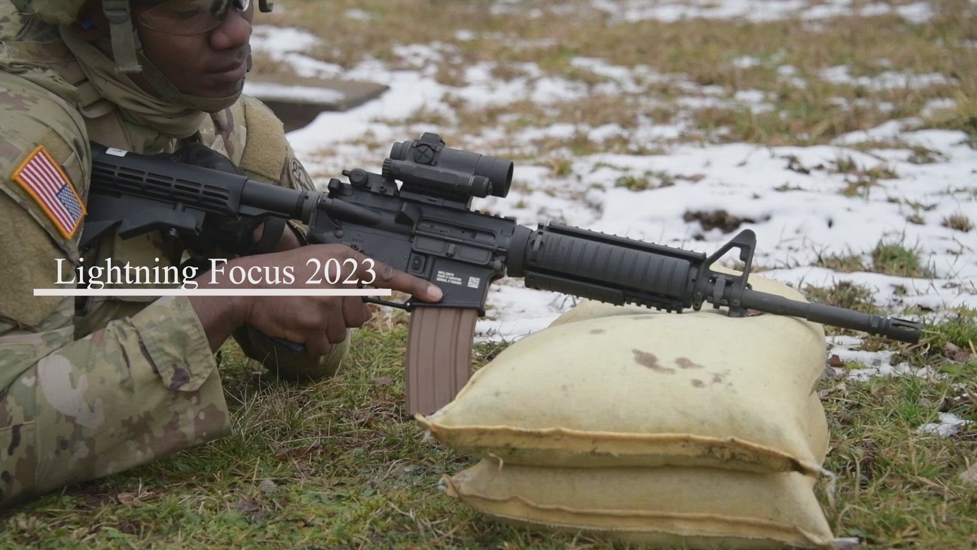 U.S. Soldiers assigned to 207th Military Intelligence Brigade participate in different events for Lightning Focus 23 at the Grafenwoehr Training Area, Germany, Jan. 24, 2023. Lightning Focus 2023 provides an opportunity for increasing individual & crew weapons proficiency, training on Basic Soldier Skills, junior Soldier and NCO development, improving unit cohesion & team-building, and scenario-based operational intelligence support training to certify intelligence platforms; building readiness in support of SETAF-AF, USAREUR-AF and USAFRICOM. (U.S. Army video by CPL. James L. Whitaker Jr)