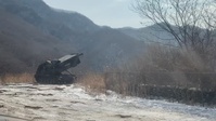 M270A1 MLRS rocket launcher Live Fire