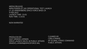 Minuteman GT-245 Launch - Non-Narrated