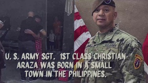 U.S. Army Soldier Reunites with Family Member in Philippines