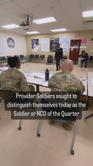 Providers compete for Soldier, Noncommissioned Officer of Quarter