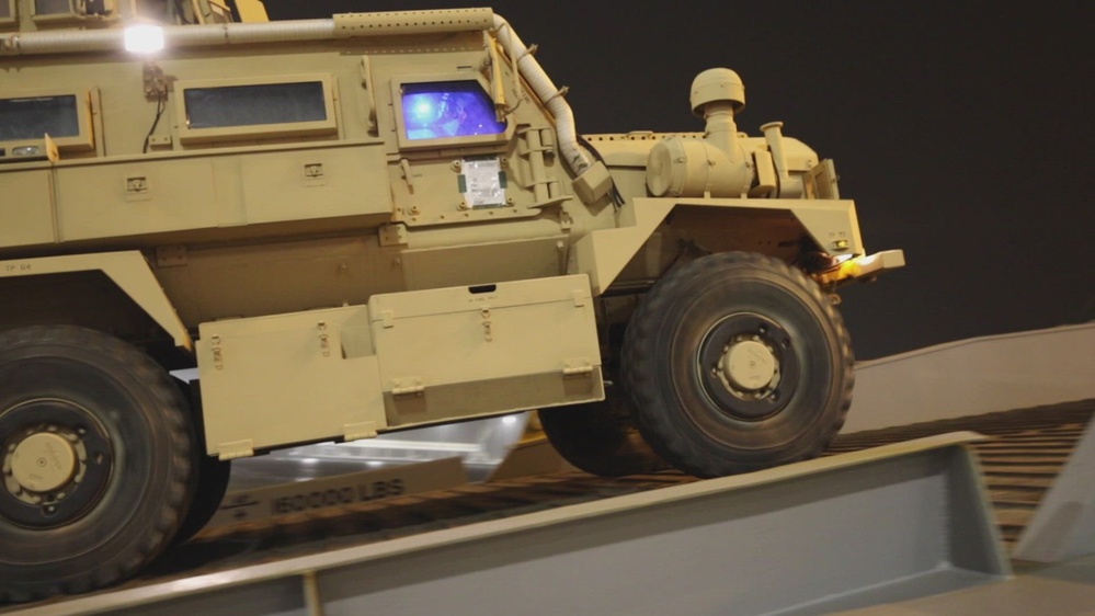 DVIDS Video 595th Trans BDE loads U.S. Marine Corps equipment at